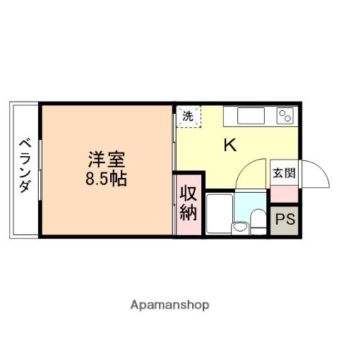 エンゼルハイツ(1K/2階)の間取り写真