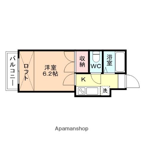 ロイヤルハイツ五福(1K/1階)の間取り写真