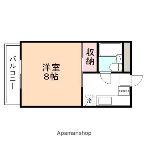 コーポ・モビリエ2号館(1K/4階)の間取り写真