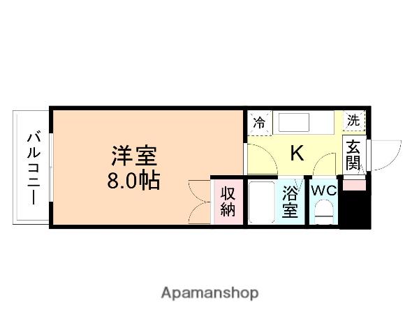 スターコート神通(1K/2階)の間取り写真