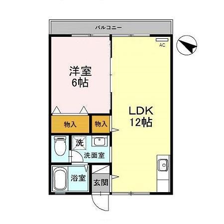 パレーシャル・コシバ(1LDK/2階)の間取り写真