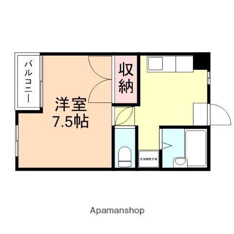 デイジー(1K/3階)の間取り写真