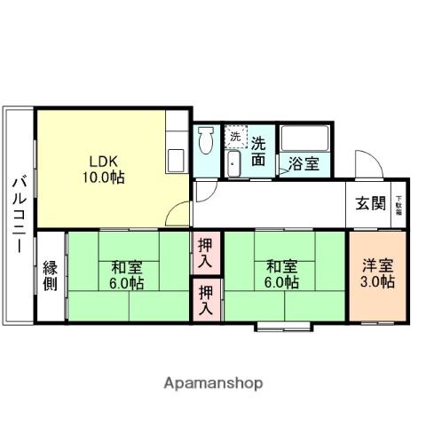 ウインドタウン八尾(2SLDK/3階)の間取り写真