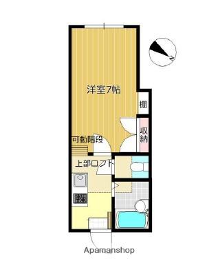 信開セルーラ音羽町(1K/1階)の間取り写真