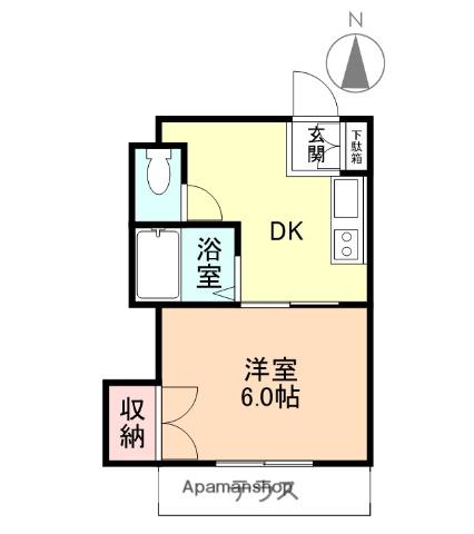 セサミ西中野(1K/1階)の間取り写真