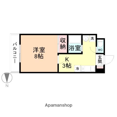 レジデンス・タカシ(1K/3階)の間取り写真