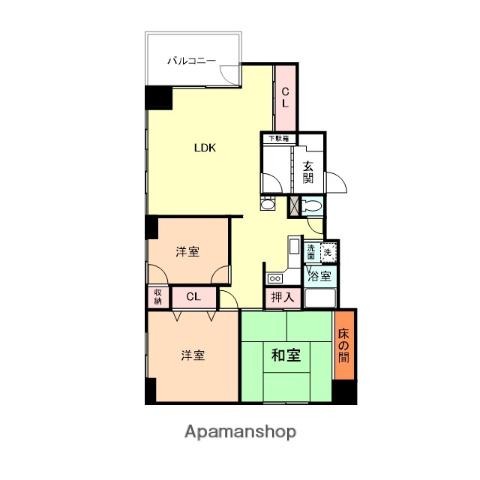 レジデンス牛島(3LDK/8階)の間取り写真