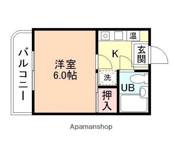 ハウスメイト(1K/2階)の間取り写真
