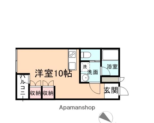 清里マンション五福A棟(ワンルーム/3階)の間取り写真