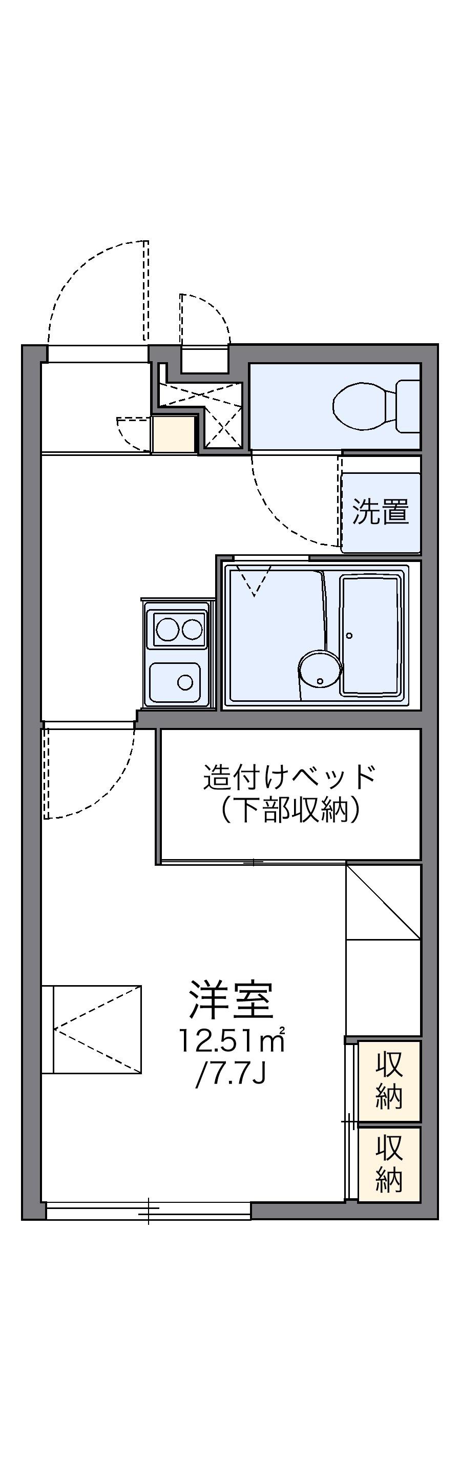 レオパレスBM Ⅰ(1K/1階)の間取り写真