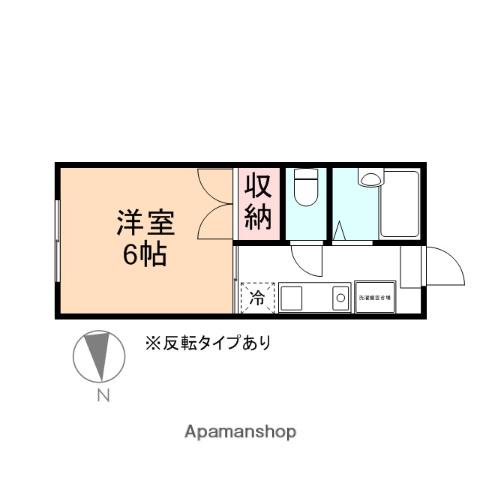 コーポフェルメールB(1K/2階)の間取り写真