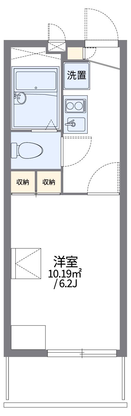 レオパレス相生(1K/1階)の間取り写真