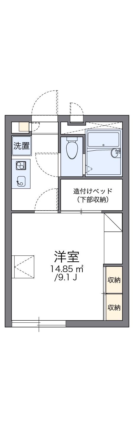 レオパレス綾田町(1K/2階)の間取り写真