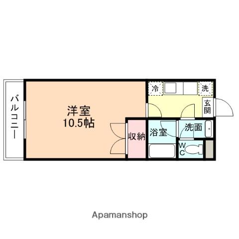 アリエッタ杉谷(1K/4階)の間取り写真