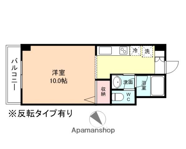 グランドハイツ日本海(1K/2階)の間取り写真