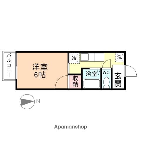 RENAXIA往還(1K/1階)の間取り写真