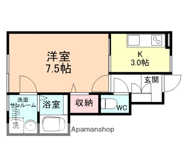 グラン・ジュテ(1K/1階)の間取り写真