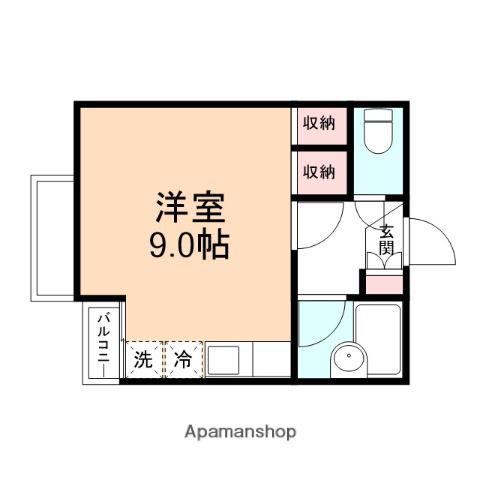 マイタウン五福(ワンルーム/1階)の間取り写真