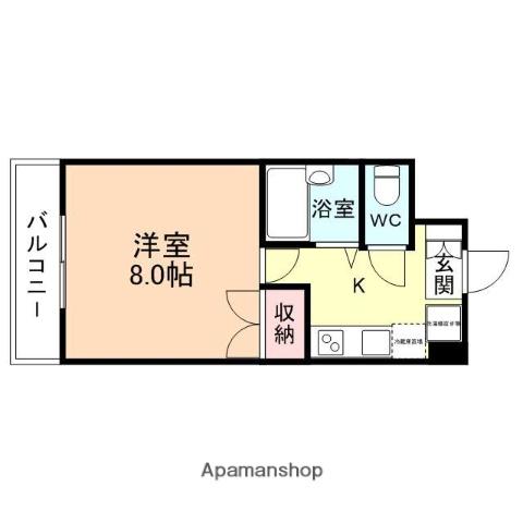 モーニングハイツ21(1K/3階)の間取り写真