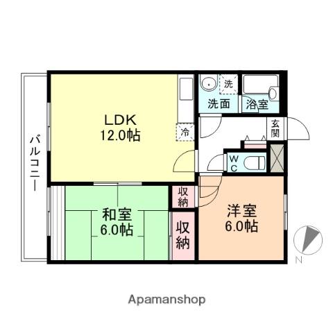 イストワール(2LDK/2階)の間取り写真