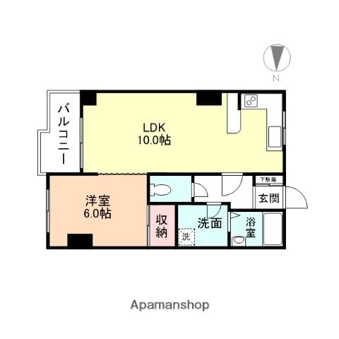 ジャルダン城南(1LDK/1階)の間取り写真