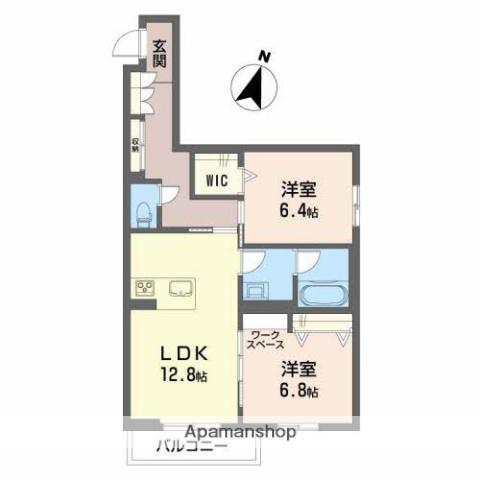 エクラステラ(2LDK/1階)の間取り写真