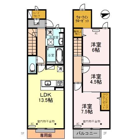 Ｄ．ＰＲＯＵＤ（ディ．プラウド）(3LDK)の間取り写真