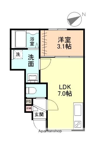 グレースセゾン(1DK/1階)の間取り写真