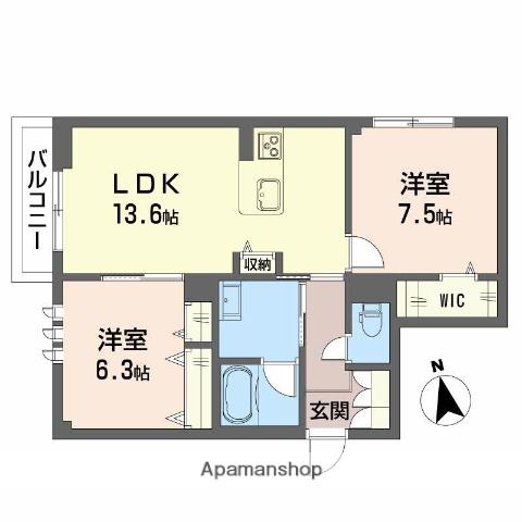 シャーメゾンMⅡ(2LDK/1階)の間取り写真
