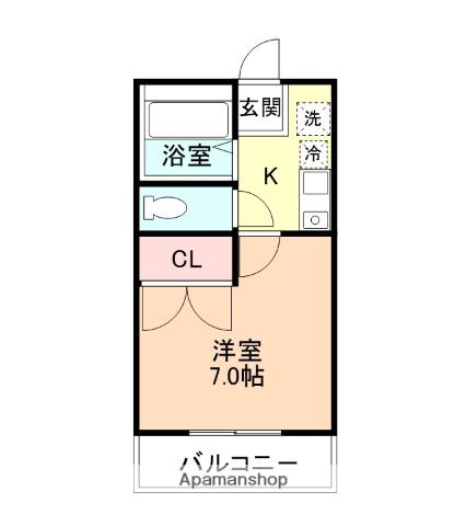 リブ五福(1K/3階)の間取り写真