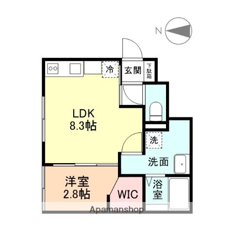 VIOLET星井町(1LDK/1階)の間取り写真