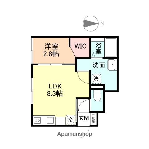VIOLET星井町(1LDK/1階)の間取り写真