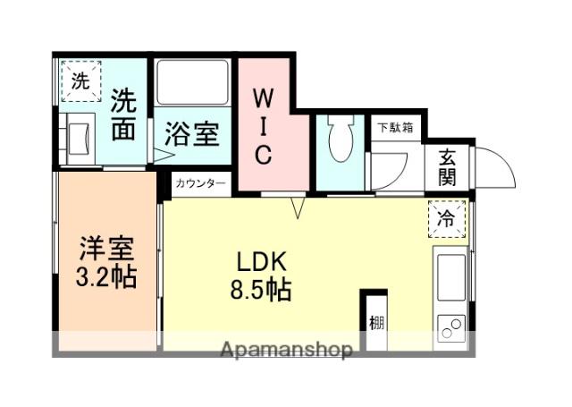 INTEGRAL NEO(1LDK/1階)の間取り写真