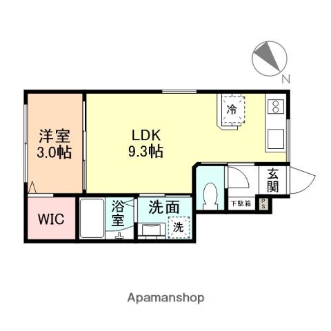 LIEN OTTO(1LDK/1階)の間取り写真