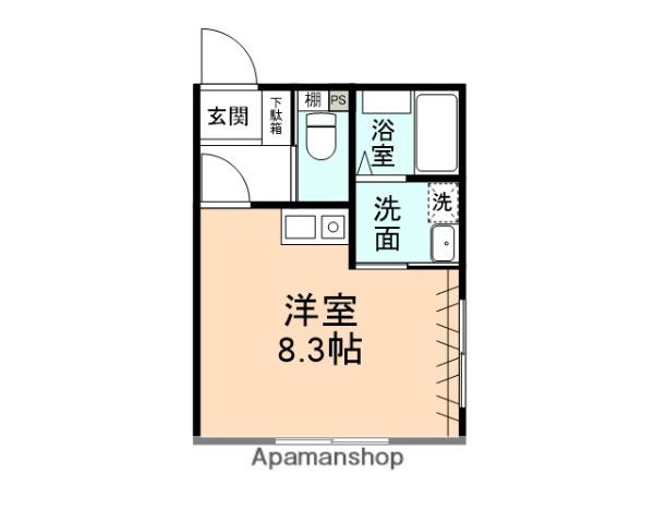 IRODORI B(ワンルーム/2階)の間取り写真