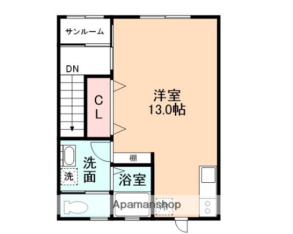 アクア五福6区(ワンルーム/2階)の間取り写真