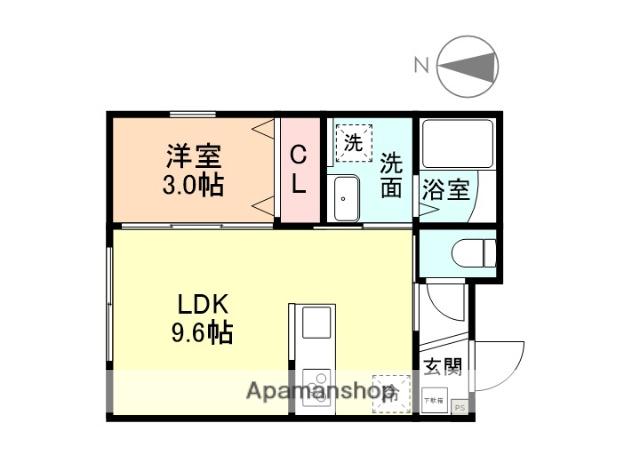 CHENAS LIN プレミアム(1LDK/1階)の間取り写真