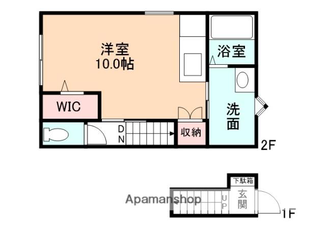 INTEGRAL BRUGGE(ワンルーム/2階)の間取り写真