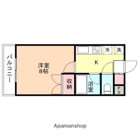 アグリー南(1K/2階)の間取り写真