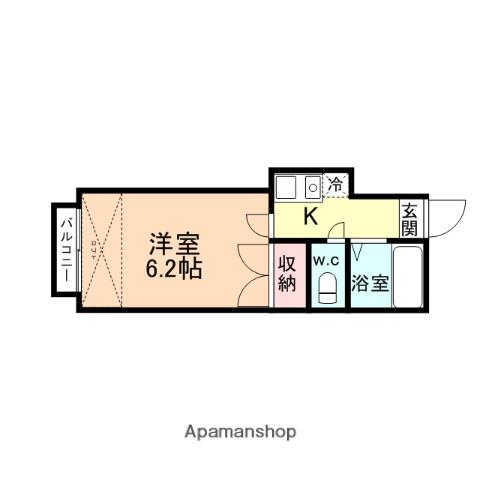 ロイヤルハイツ五福(1K/1階)の間取り写真