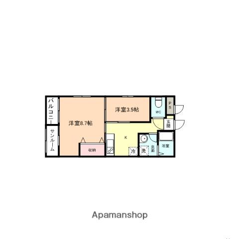 エミネンス城(1LDK/2階)の間取り写真