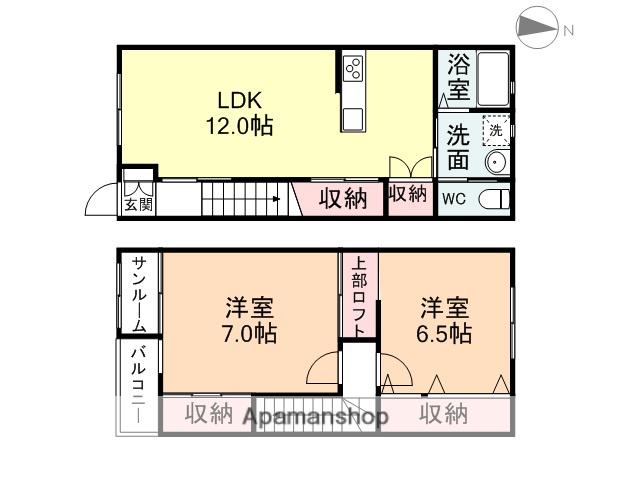 ファイン向新庄(2LDK)の間取り写真