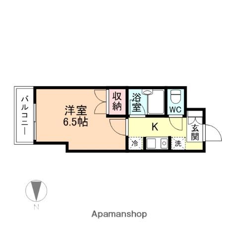 信開ドムス松川(1K/3階)の間取り写真
