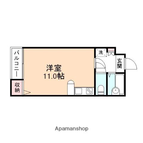 オーベルジュ上関Ⅱ(ワンルーム/2階)の間取り写真