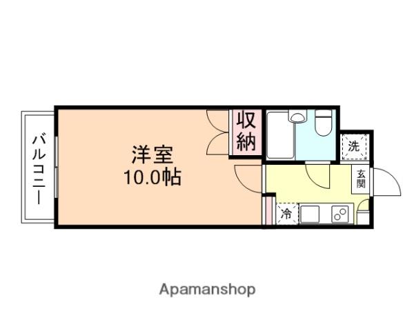 サンフラワーハイツ(1K/1階)の間取り写真