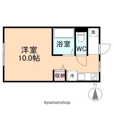 ドエル・S・MAP(ワンルーム/2階)の間取り写真