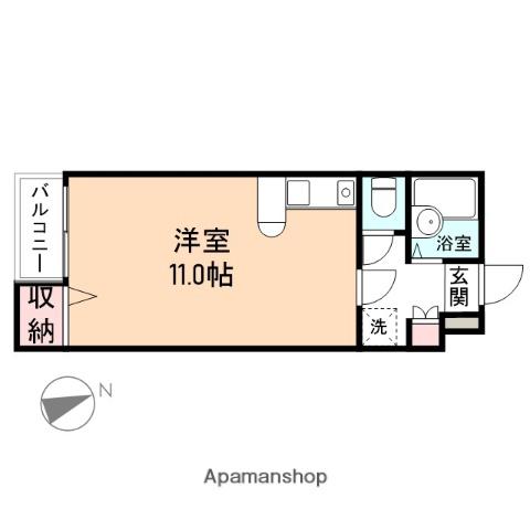 オーベルジュ野村深田町(ワンルーム/3階)の間取り写真