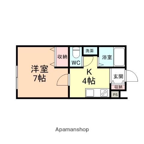 アネックス・K・Ⅰ(1K/2階)の間取り写真