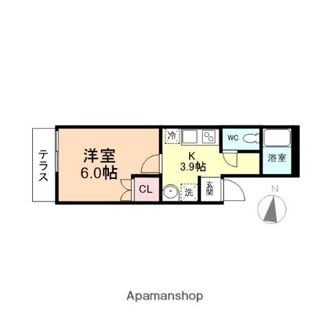 サンハイツ・アライ(1K/1階)の間取り写真