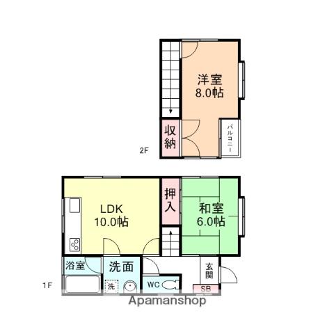 パークサイド花園(2LDK/1階)の間取り写真